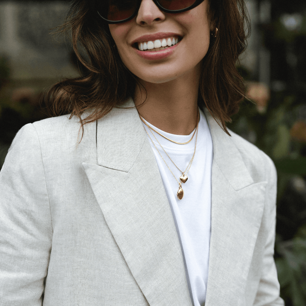 Orelia LUXE Oval Locket Necklace - Gold