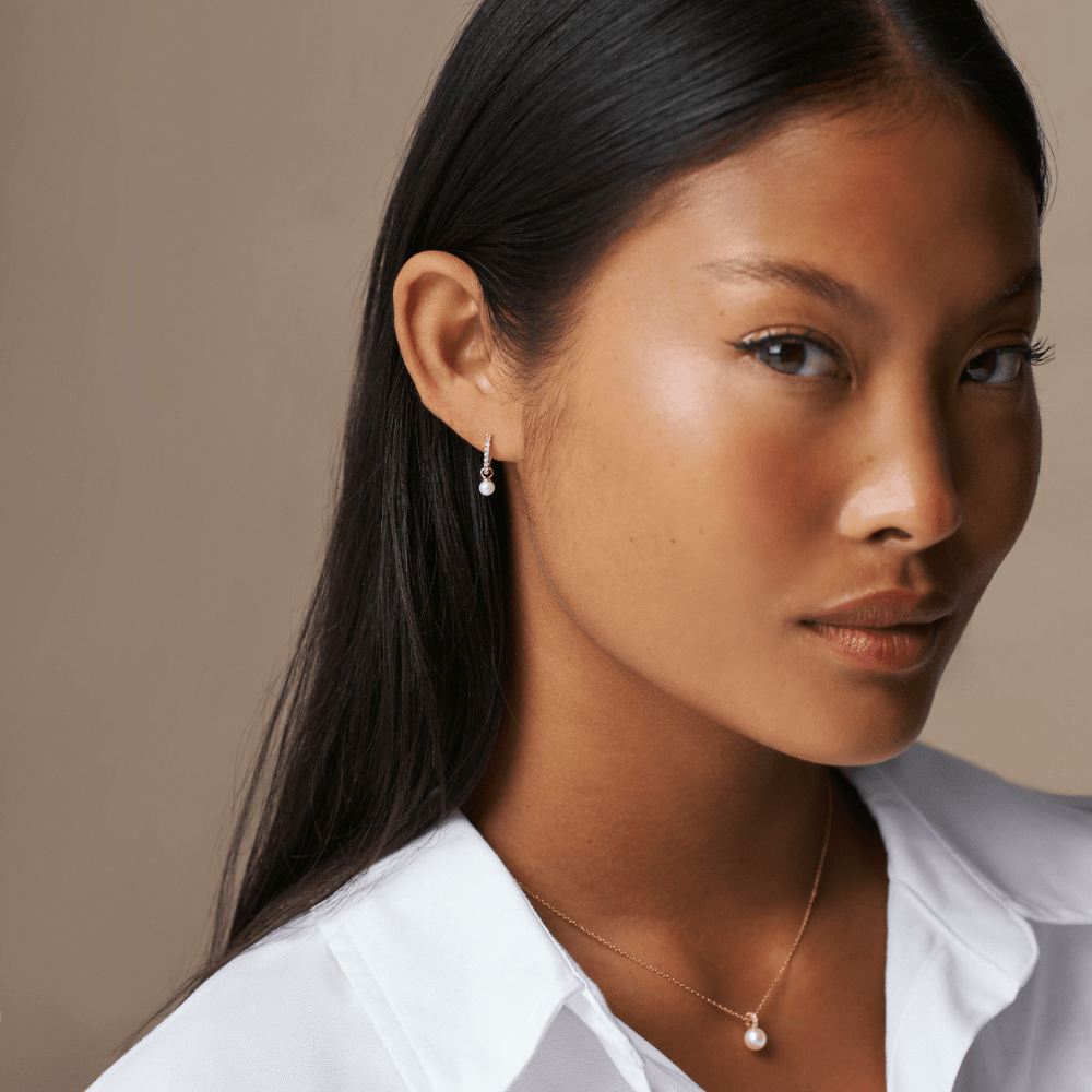 Orelia LUXE Pave Pearl Necklace