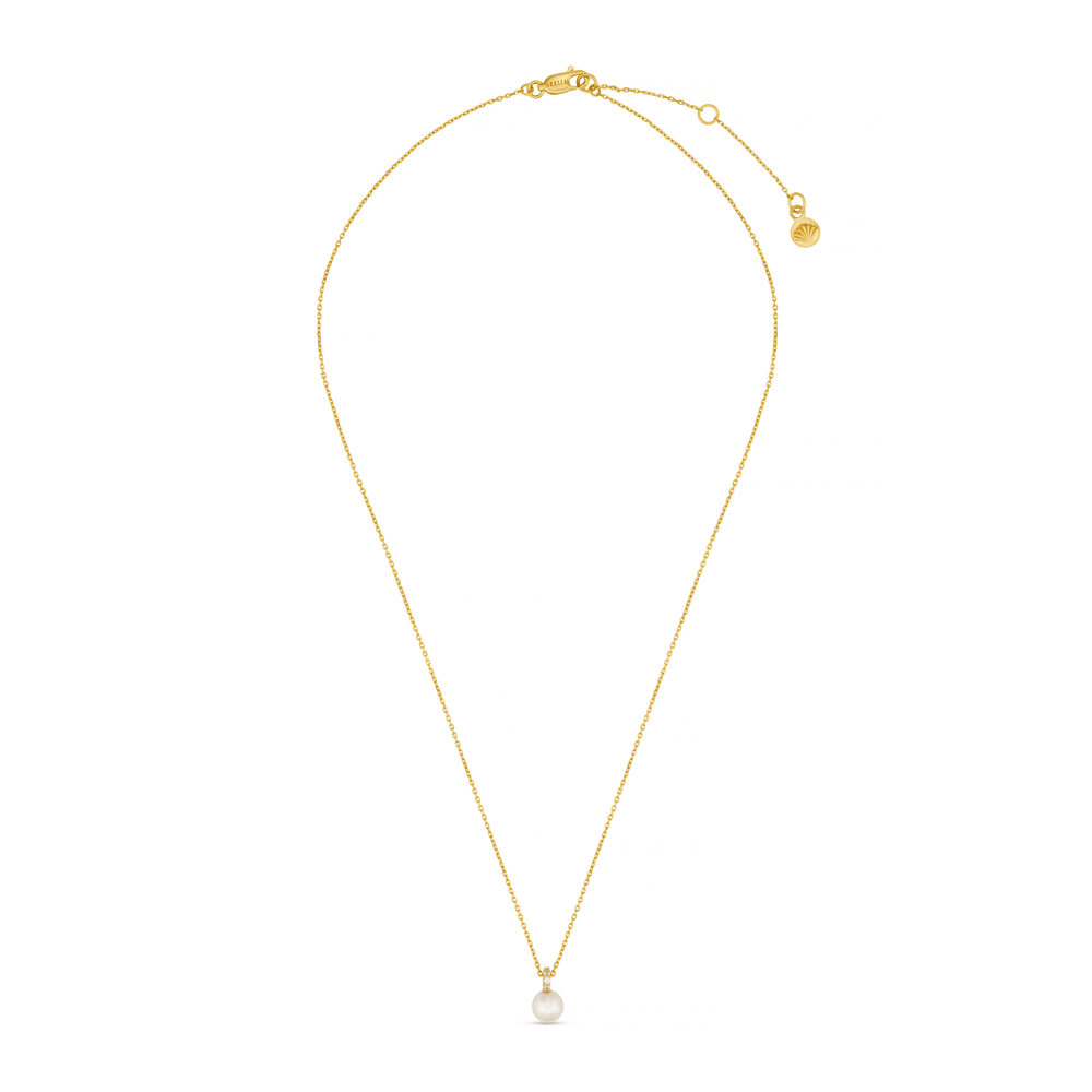 Orelia LUXE Pave Pearl Necklace