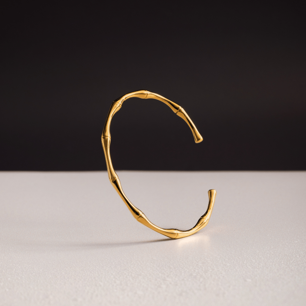 Orelia LUXE Polished Bamboo Open Bangle