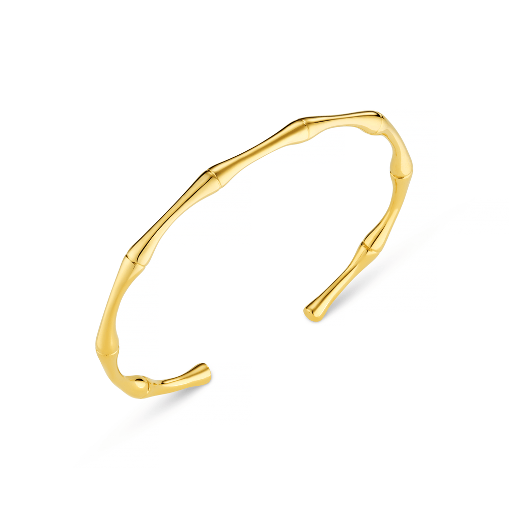 orelia LUXE Polished Bamboo Open Bangle
