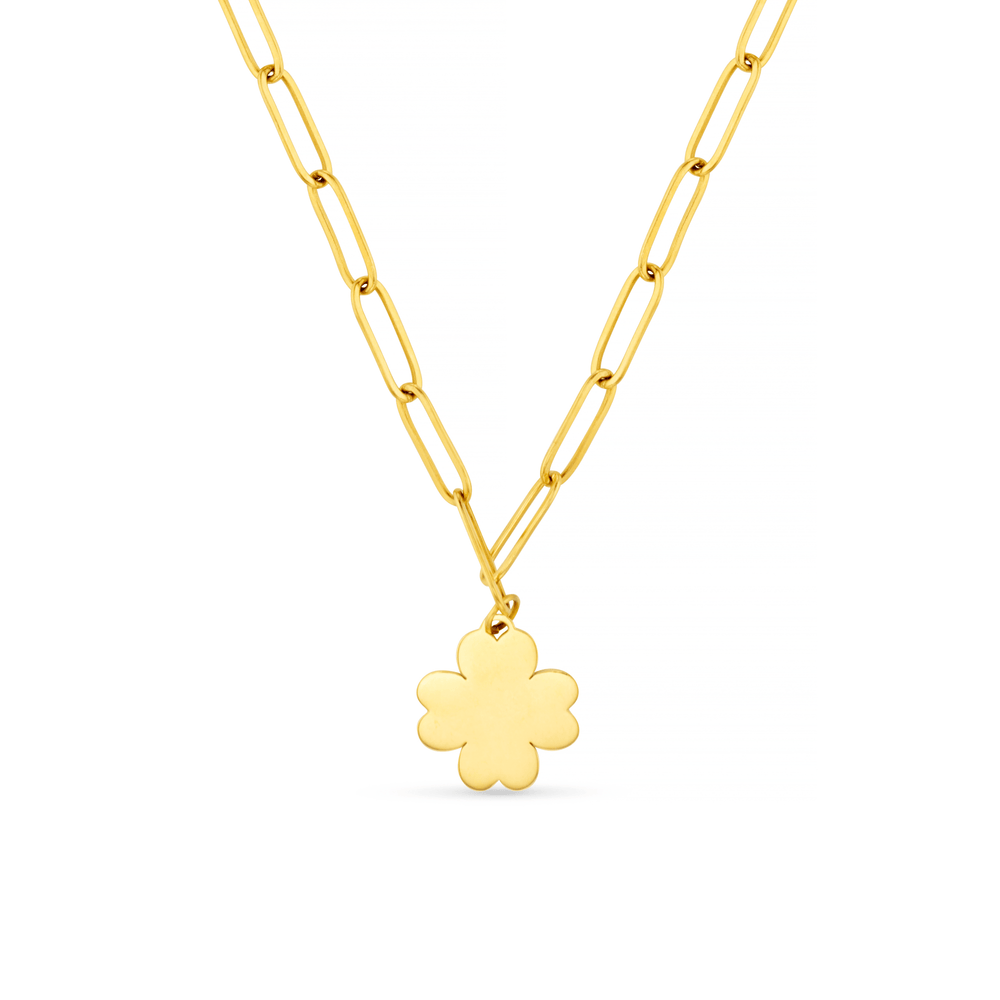 orelia LUXE Polished Clover Necklace