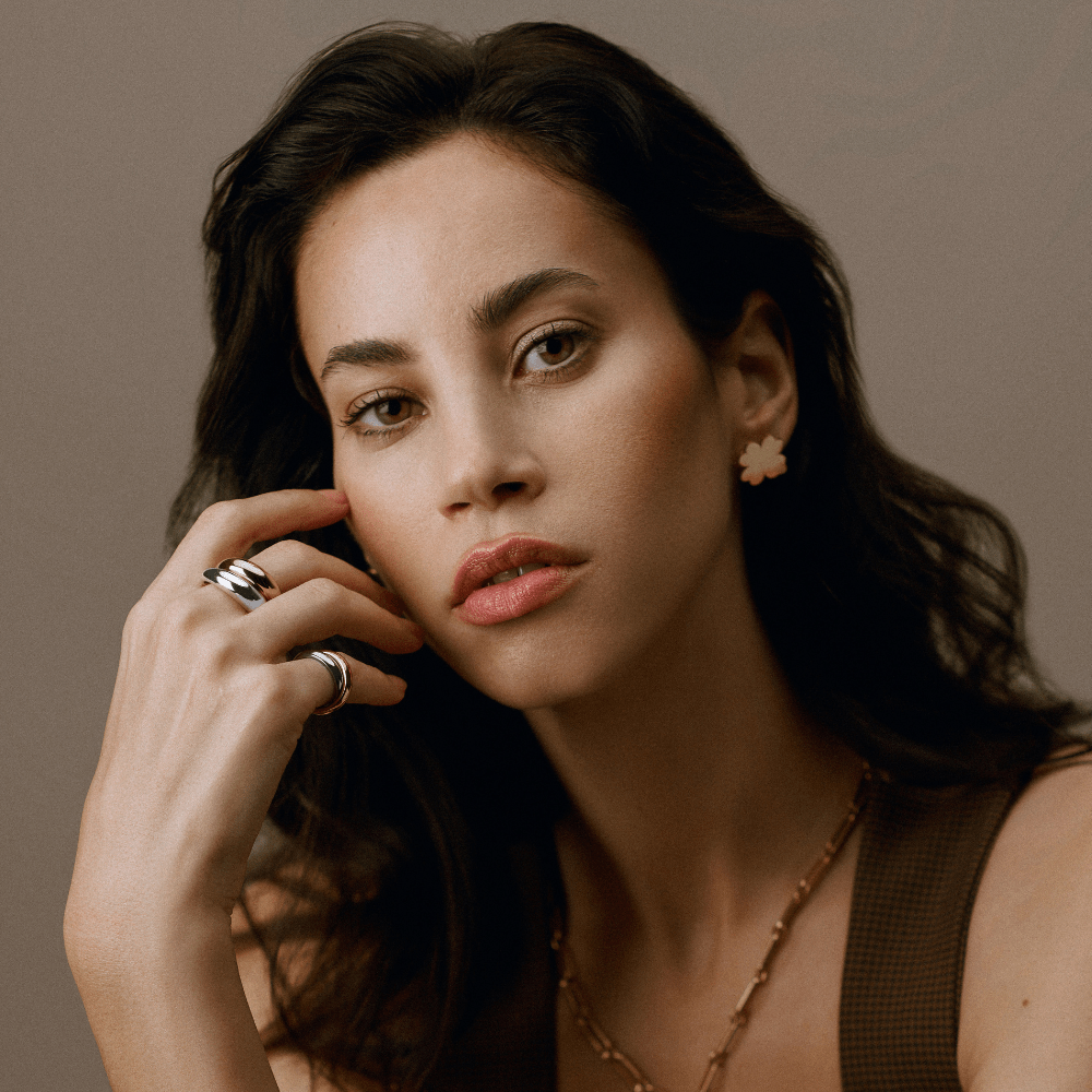 Orelia LUXE Polished Clover Statement Stud Earring