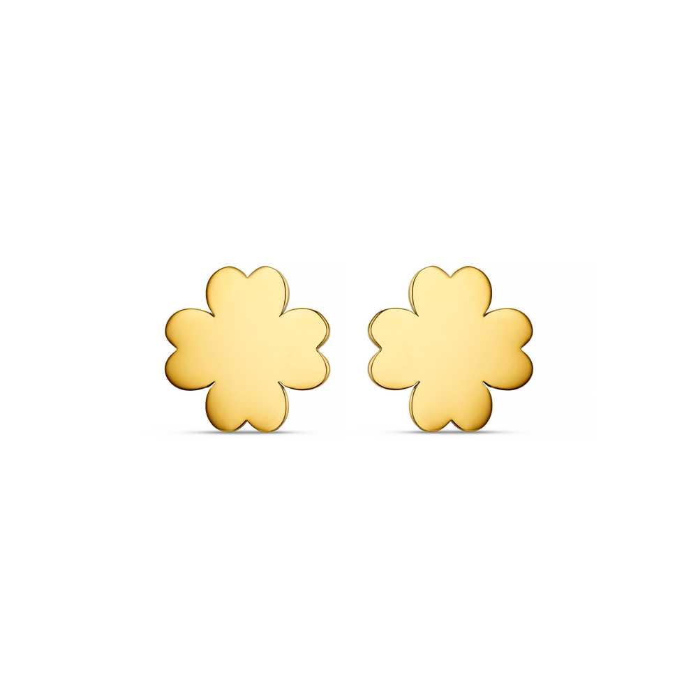 orelia LUXE Polished Clover Statement Stud Earring