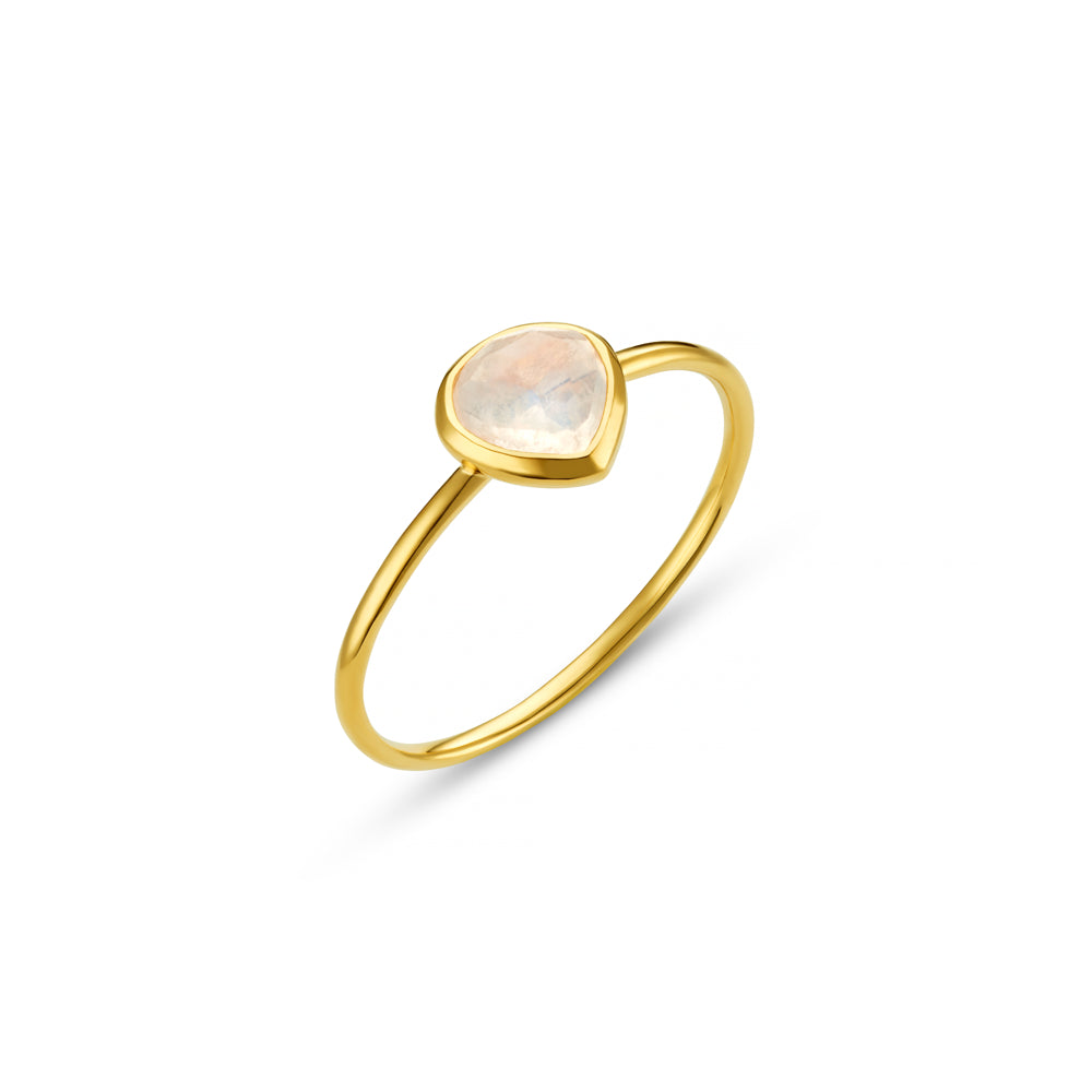 orelia LUXE Rainbow Moonstone Ring