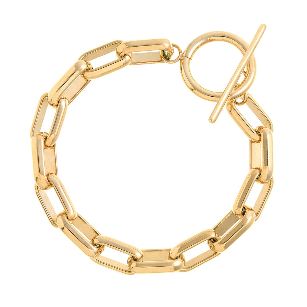 orelia LUXE Rectangle Link T-Bar Bracelet - Gold