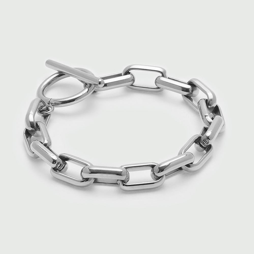 Orelia LUXE Rectangle Link T-Bar Bracelet - Silver