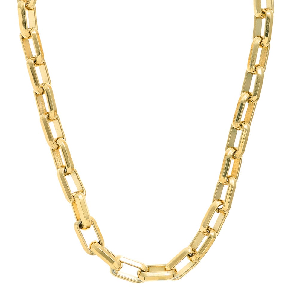 orelia LUXE Rectangle Link T-Bar Necklace - Gold