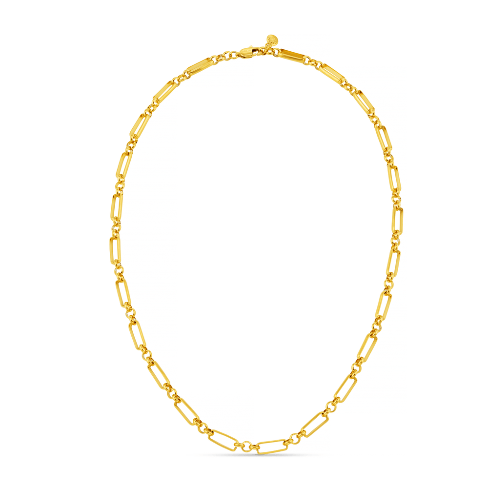 Orelia LUXE Rectangular Open Link Chain Necklace