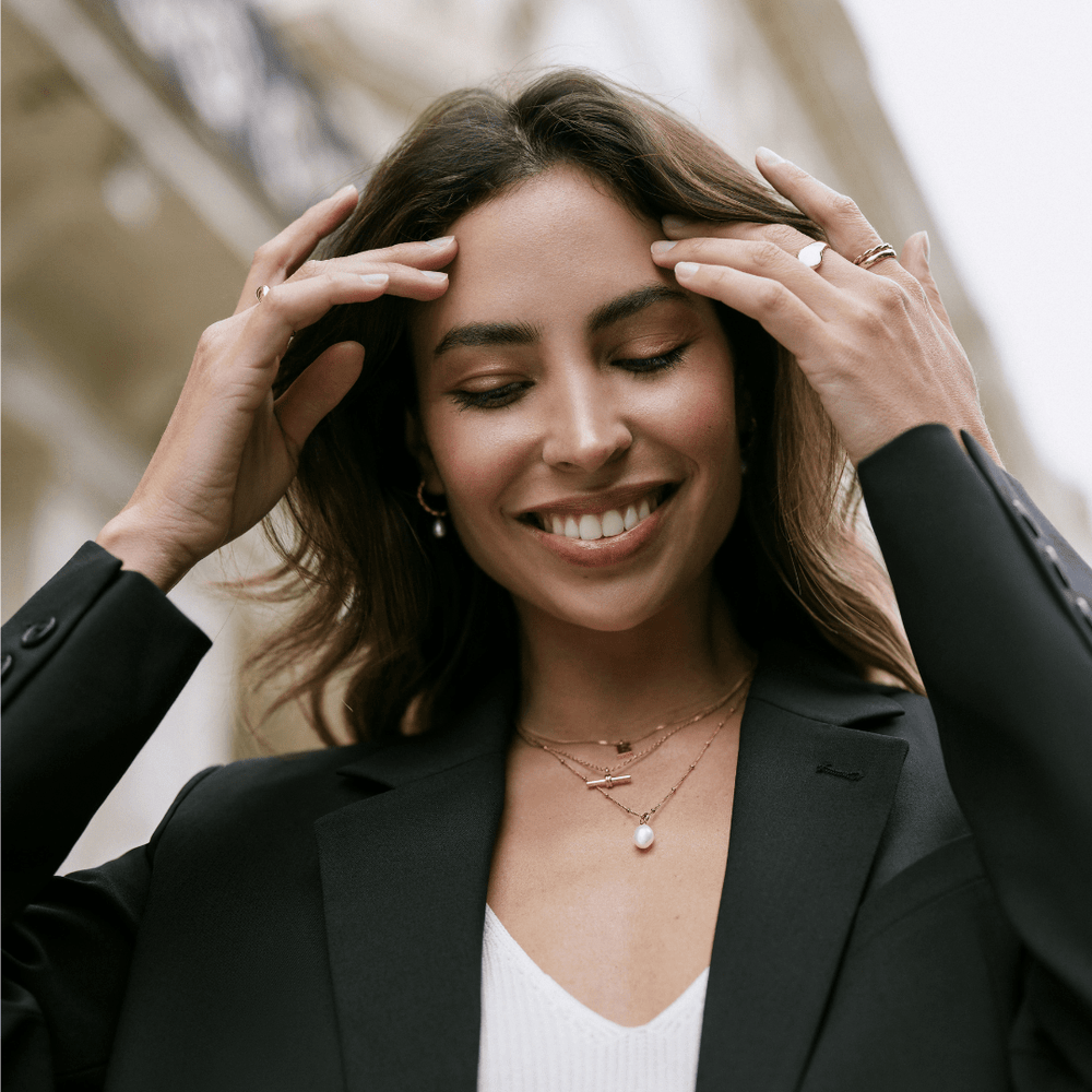 Orelia LUXE Rope Pearl Drop Necklace