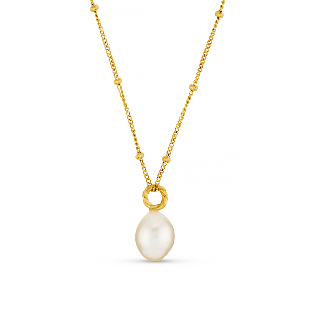 orelia LUXE Rope Pearl Drop Necklace