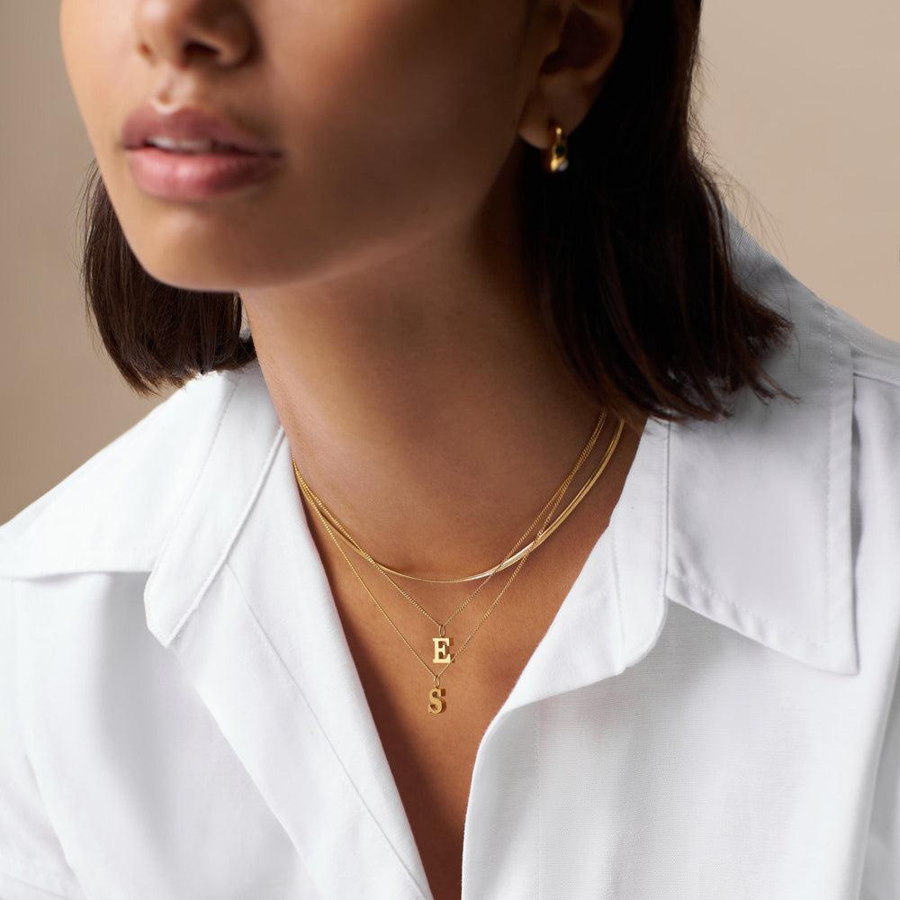 Orelia LUXE S Initial Necklace - Gold
