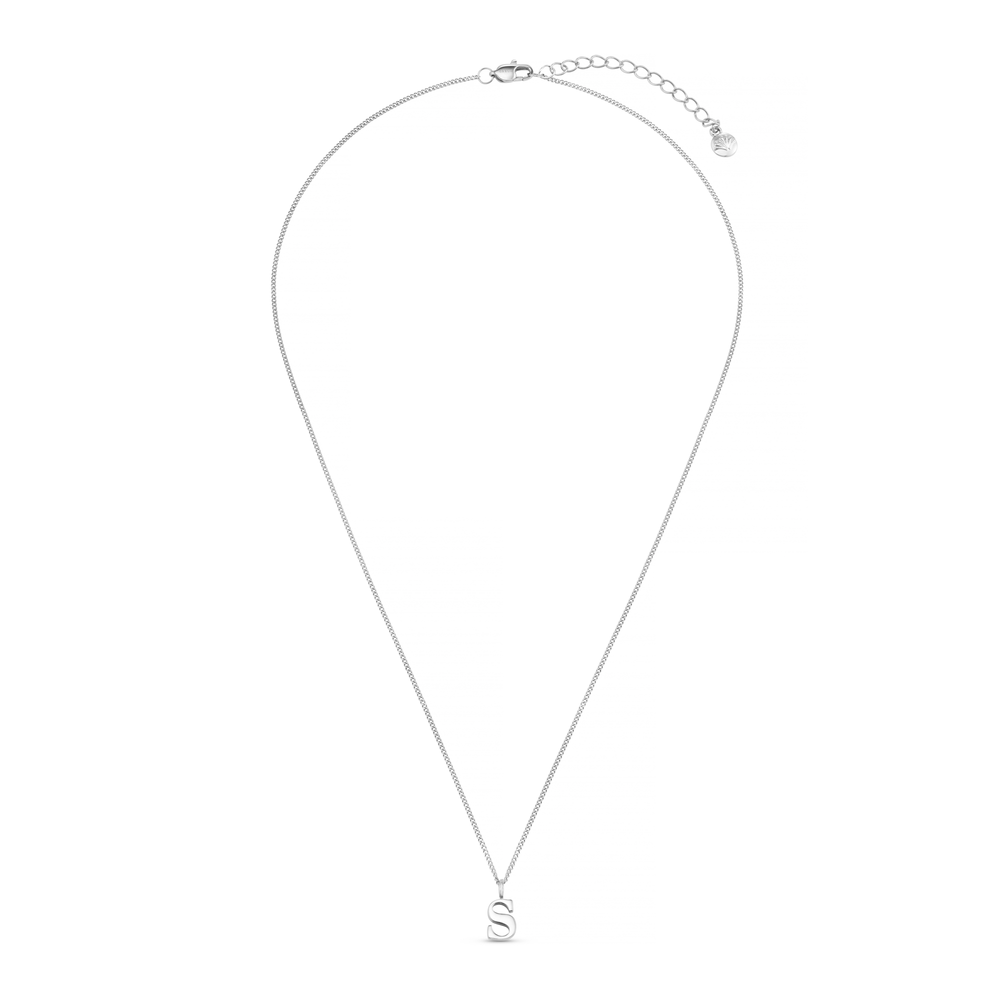 Orelia LUXE S Initial Necklace - Silver