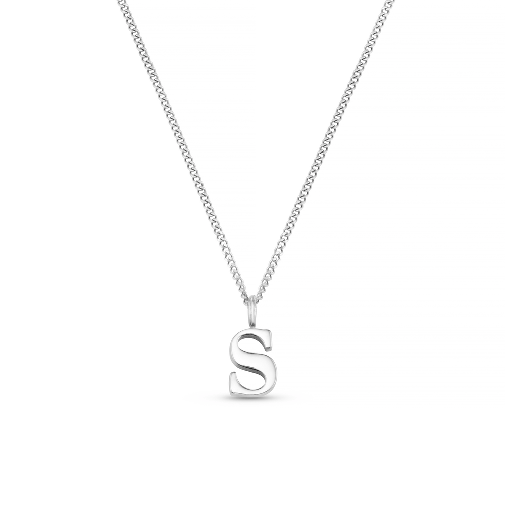 orelia LUXE S Initial Necklace - Silver