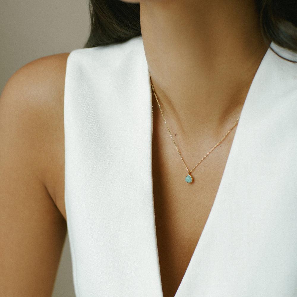 Orelia LUXE Semi-Precious Amazonite Necklace