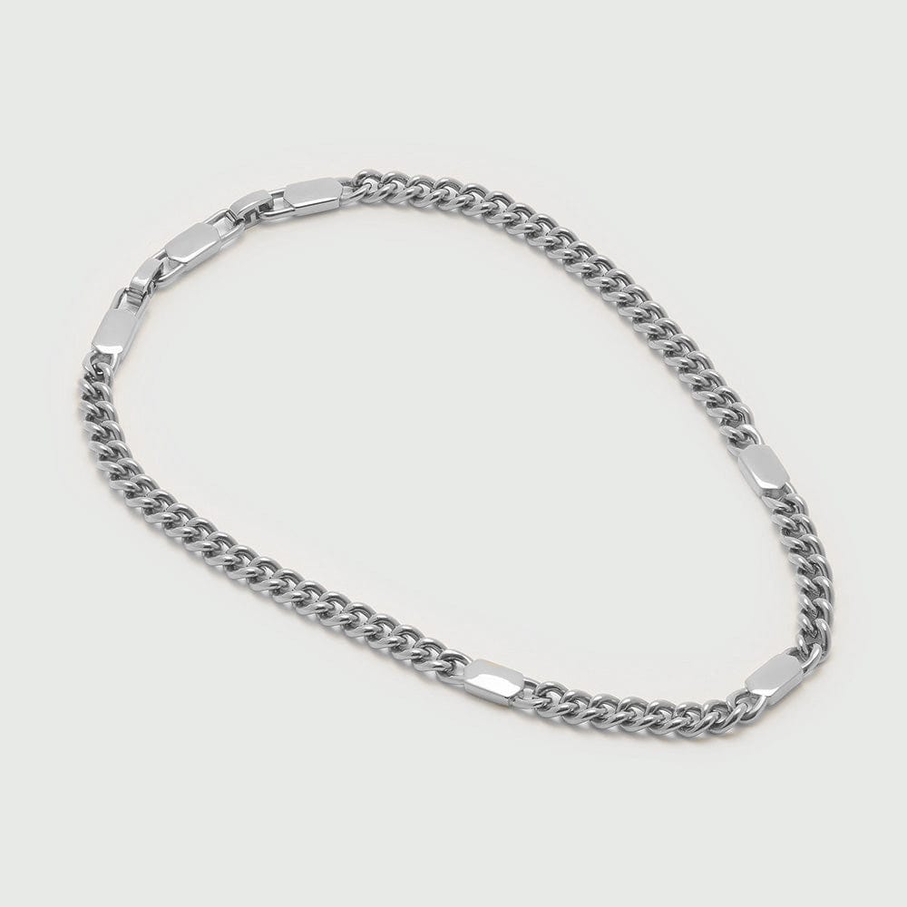 Orelia LUXE Stationed Tag Necklace - Silver