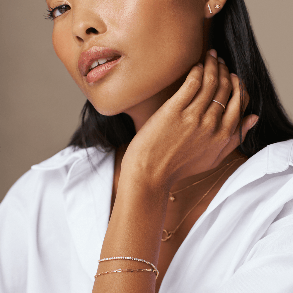 Orelia LUXE Wraparound Tennis & Chain Bracelet