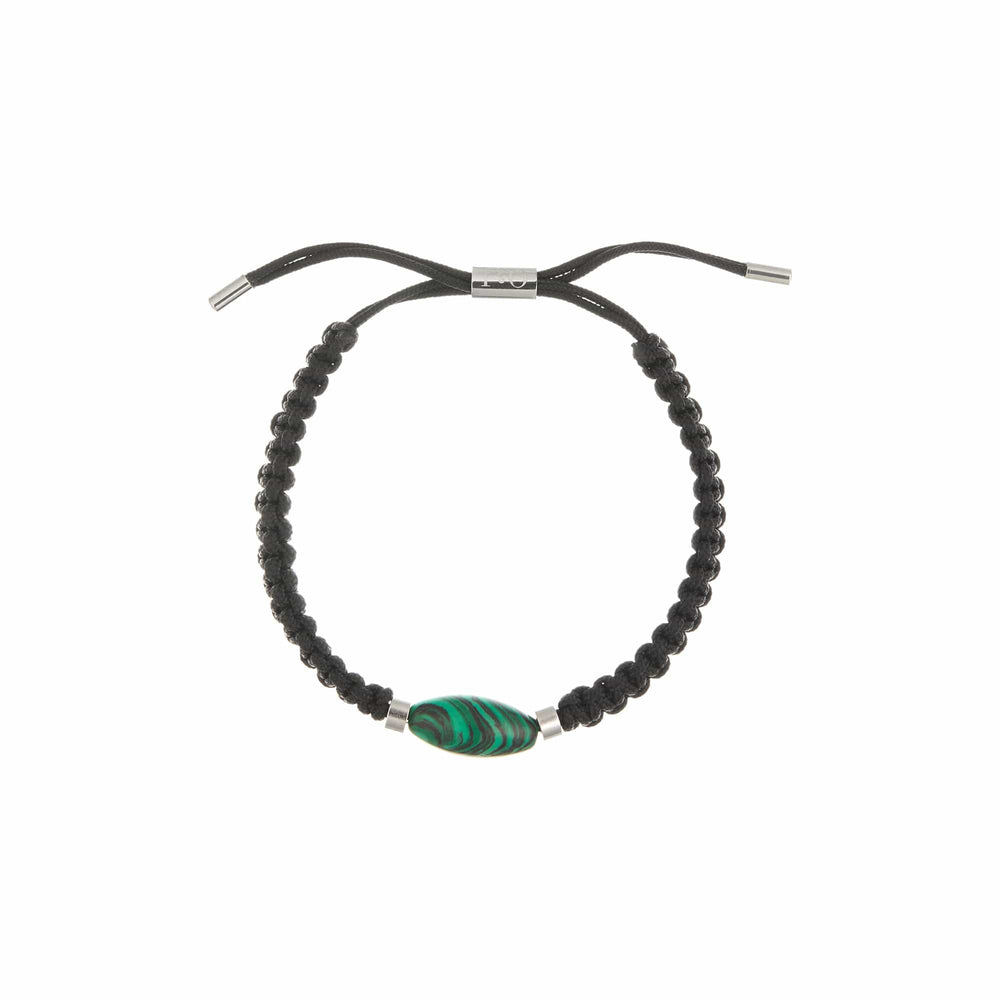 orelia Malachite Bead & Cord Bracelet