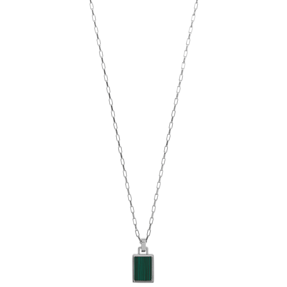 orelia Malachite Tag Necklace