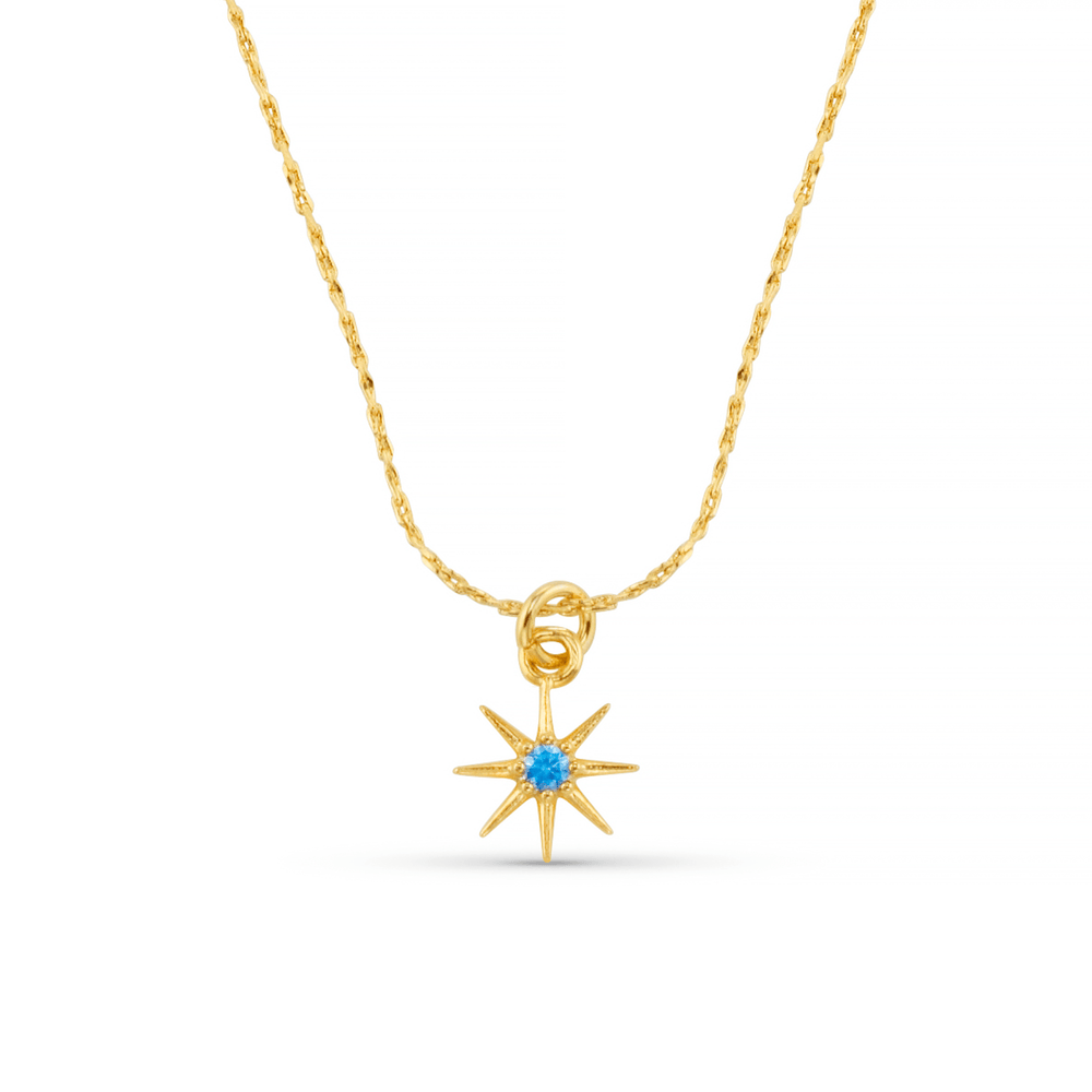 orelia March Birthstone Aquamarine Necklace