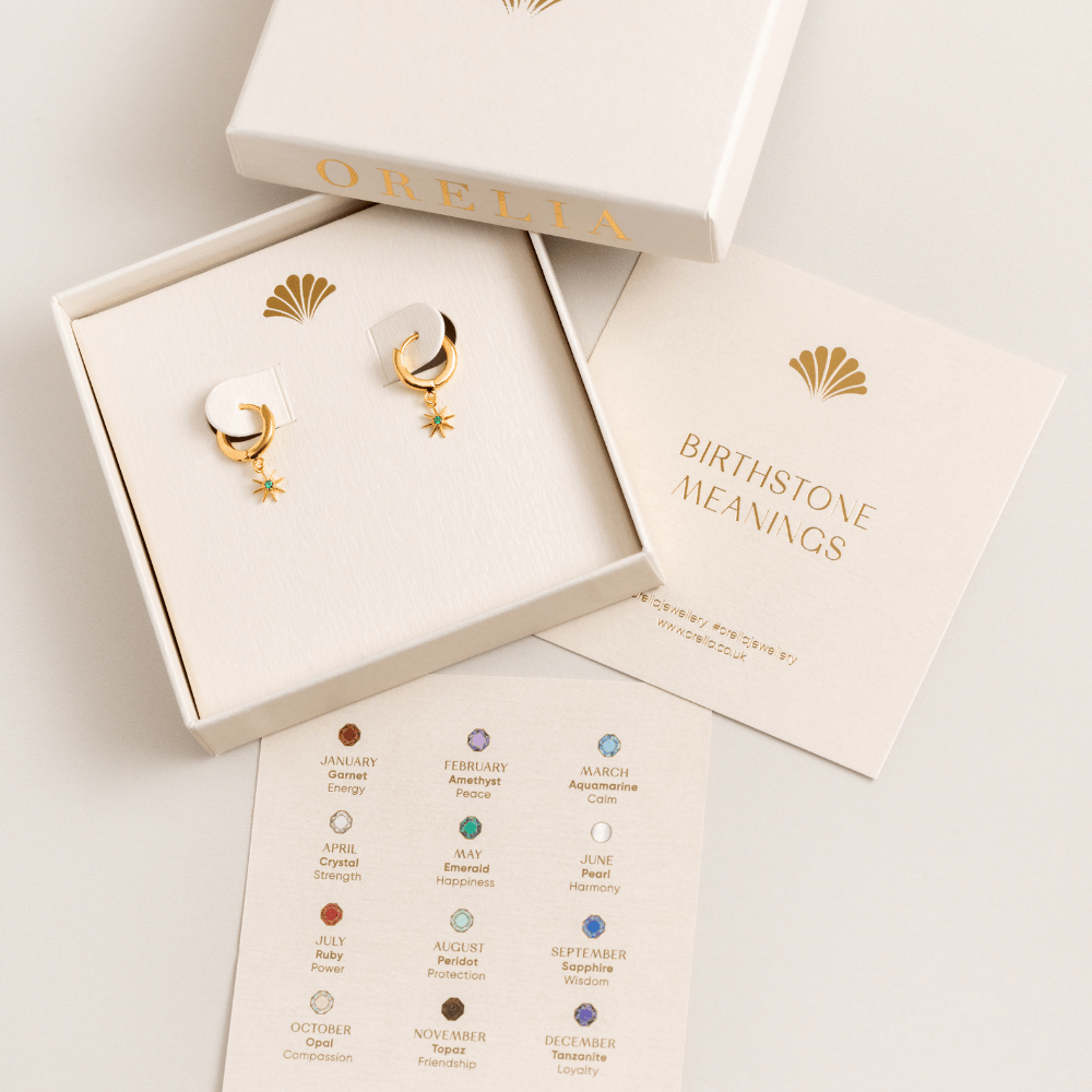 Orelia May Birthstone Emerald Earring