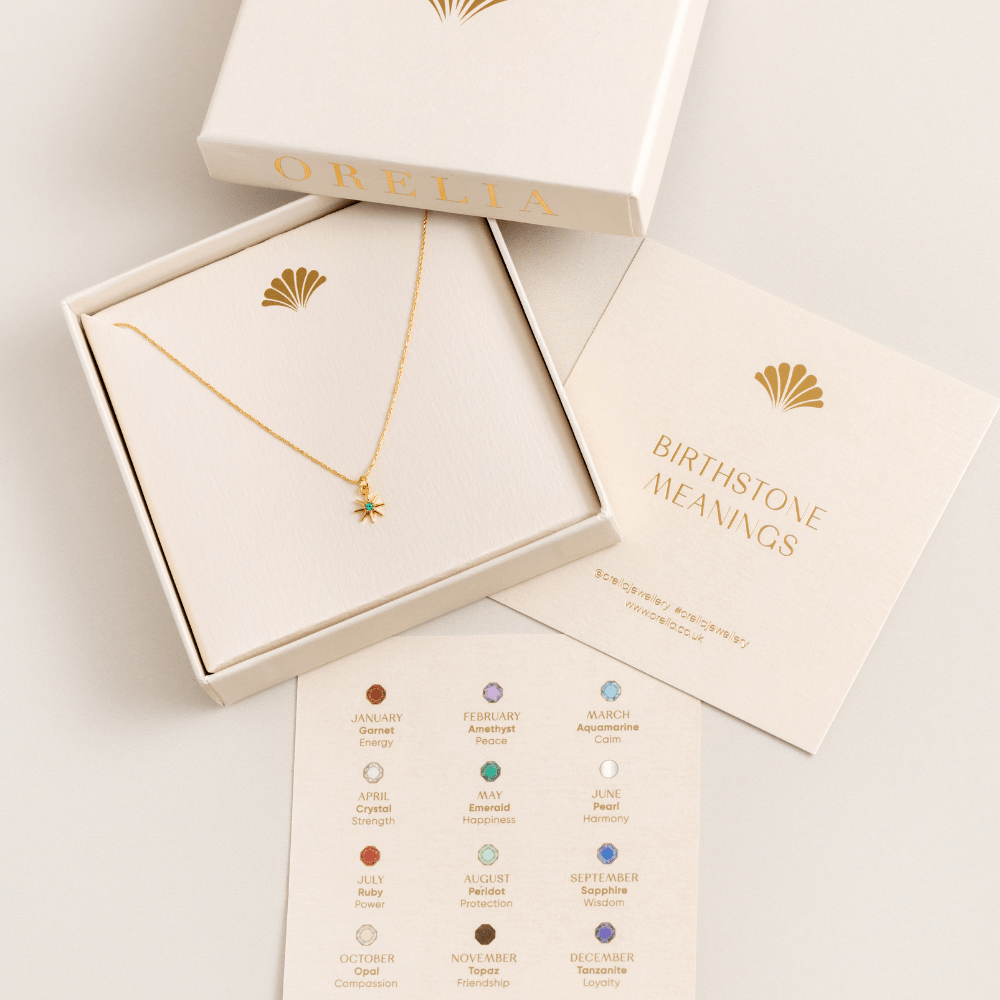 Orelia May Birthstone Emerald Necklace