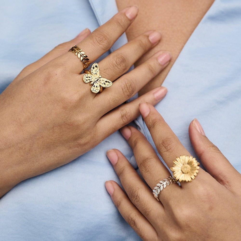 Orelia Metal Butterfly Ring