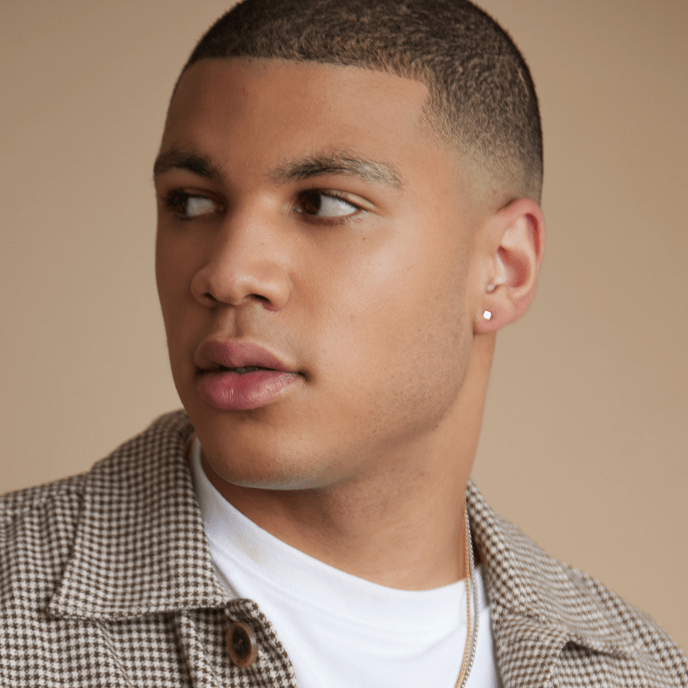 Orelia Metal Square Stud Earrings - Gold