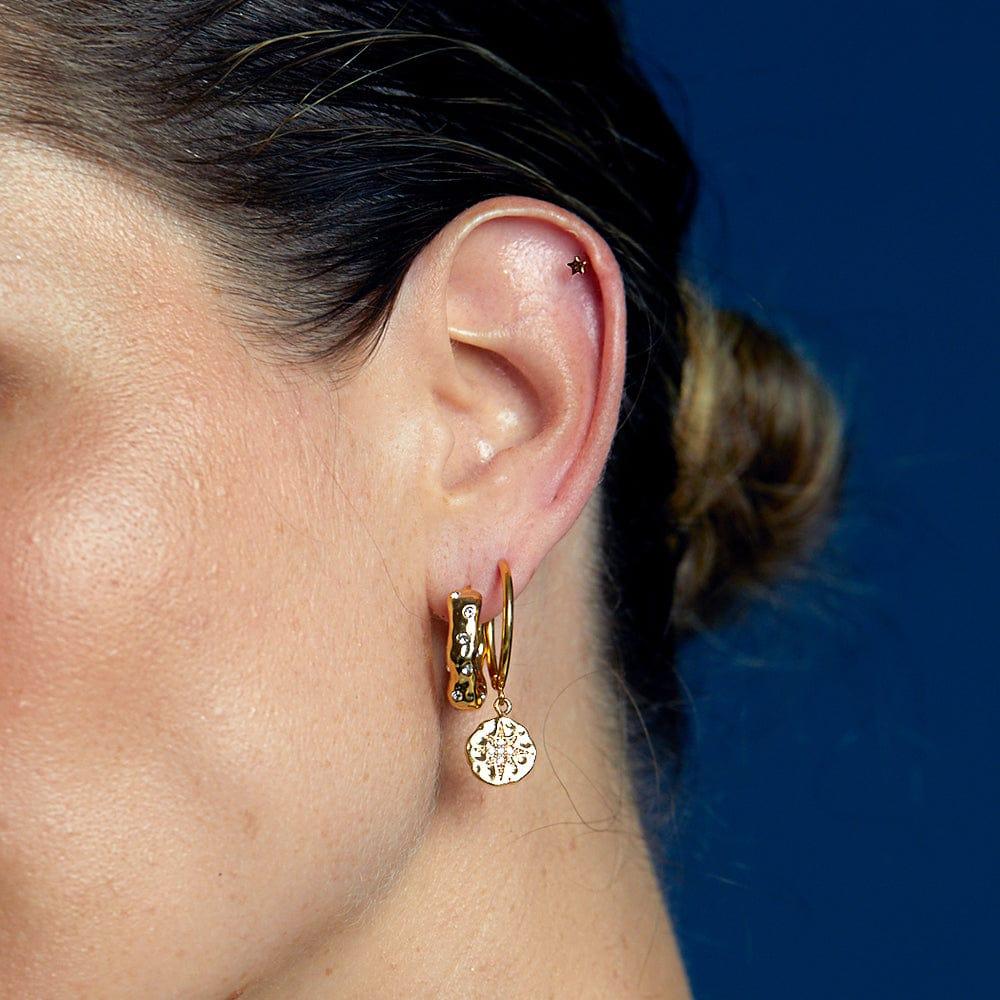Orelia Metal Star Labret - Gold