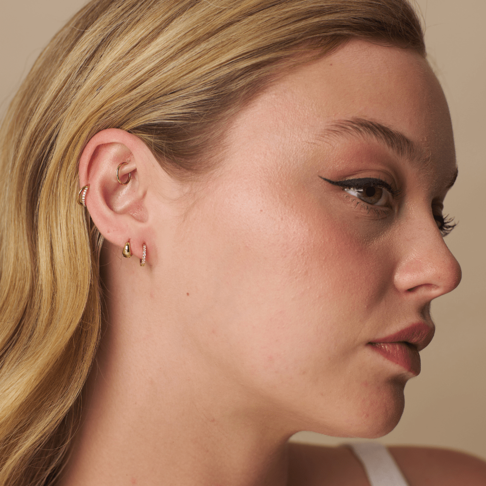 Orelia Micro Hoop Ear Stacking Set