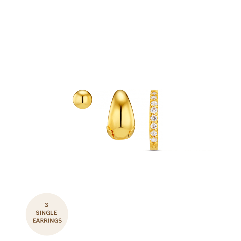 orelia Micro Hoop Ear Stacking Set