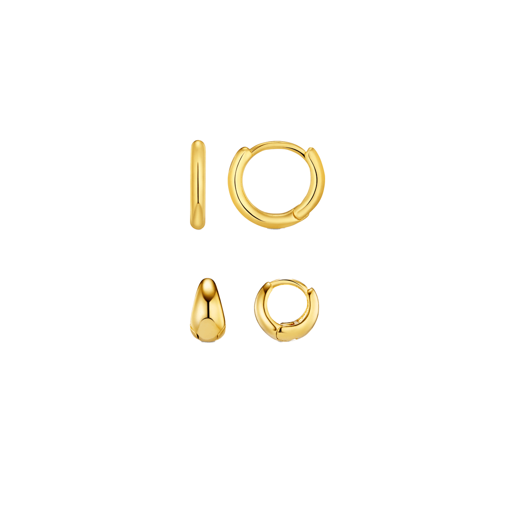 orelia Micro Hoop Earring Ear Stacking Set