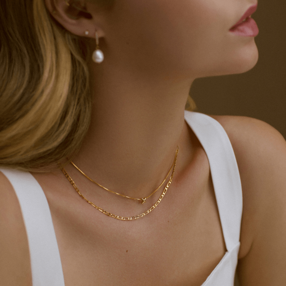 Orelia Mini Cross Fine Collar Necklace