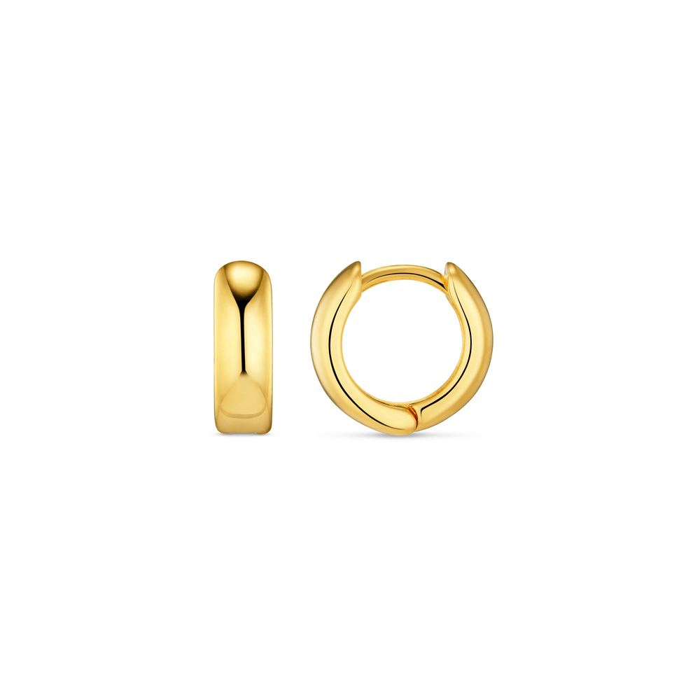 orelia Mini Domed Clean Huggie Hoop Earrings - Gold