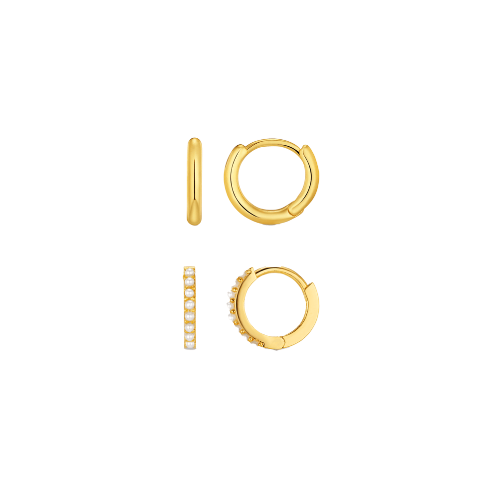 orelia Mini Micro Hoop Earring Ear Stacking Set