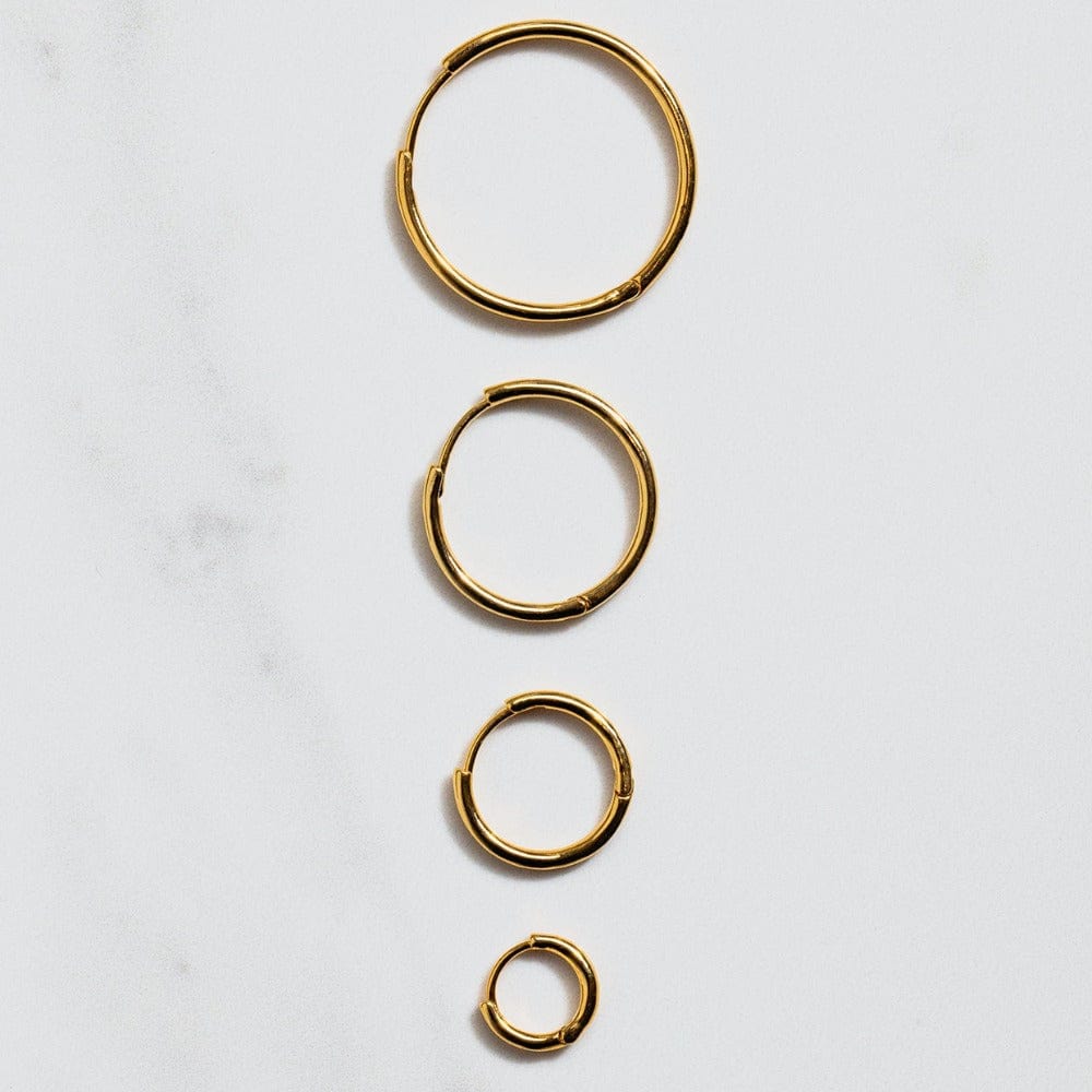 Orelia Mini Micro Hoop Earrings - Gold