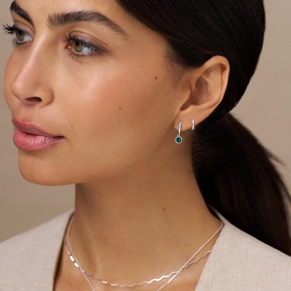 Orelia Mini Micro Hoop Earrings - Silver