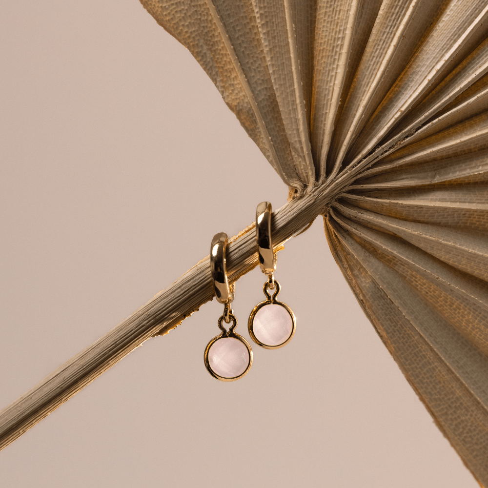 Orelia Mini Micro Rose Water Opal Drop Earrings