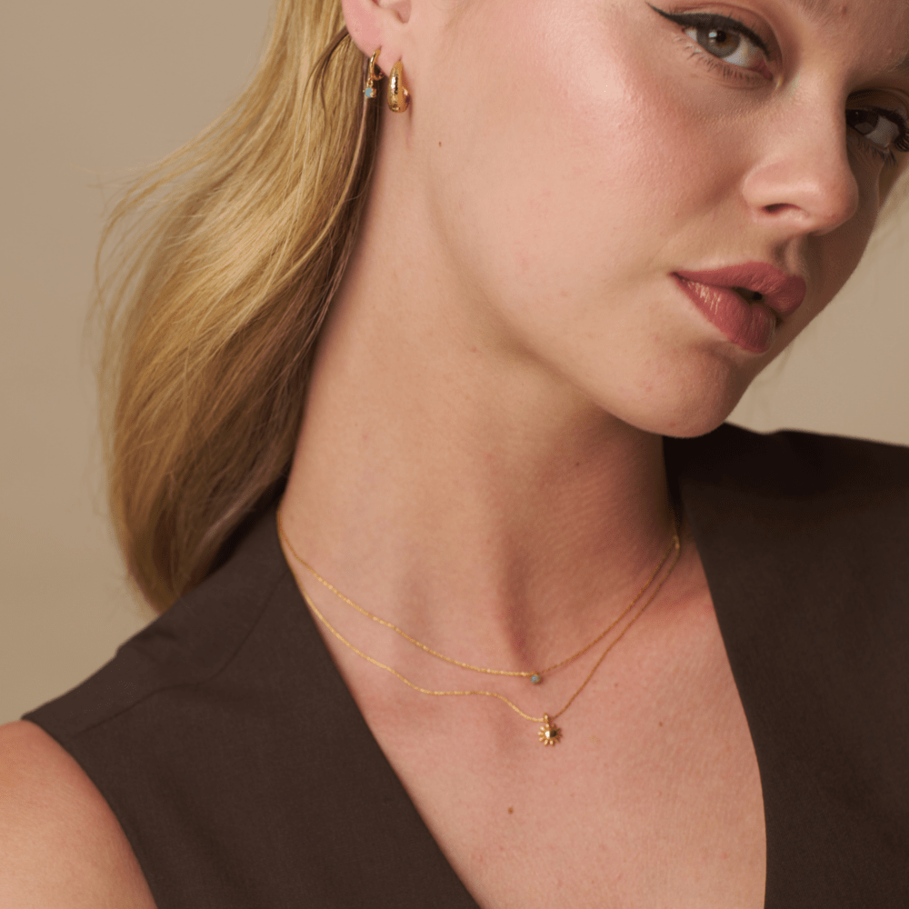 Orelia Mini Molten Sun Collar Necklace