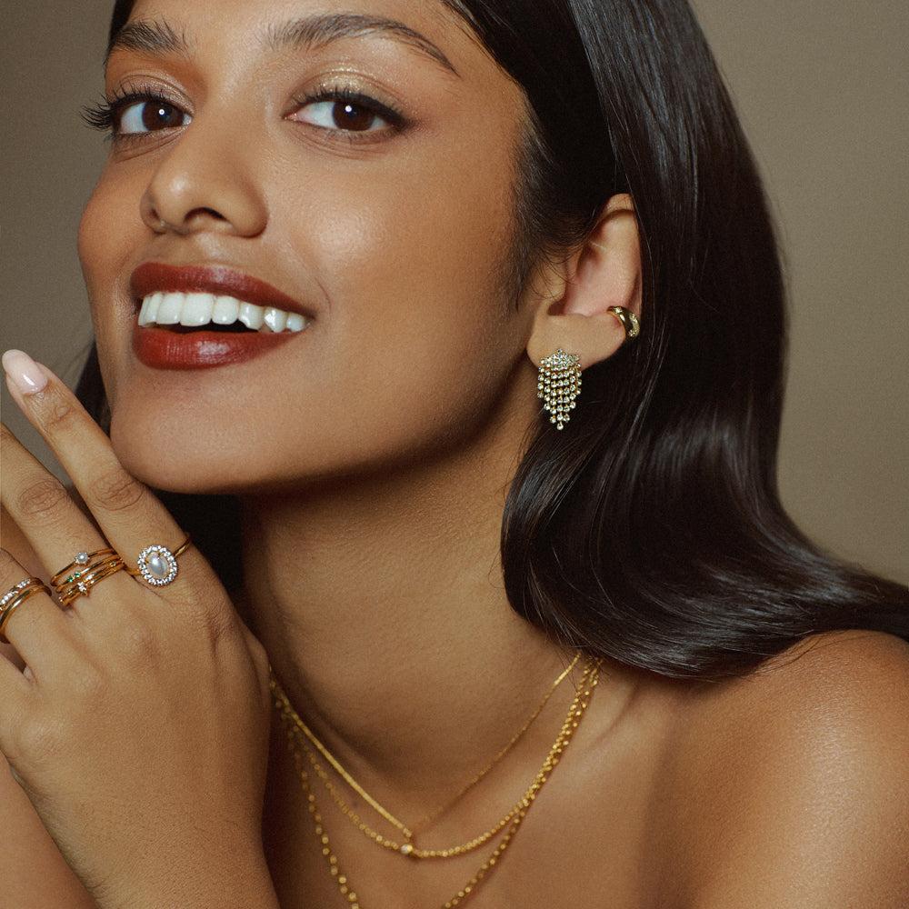 Orelia Mini Waterfall Cupchain Earrings