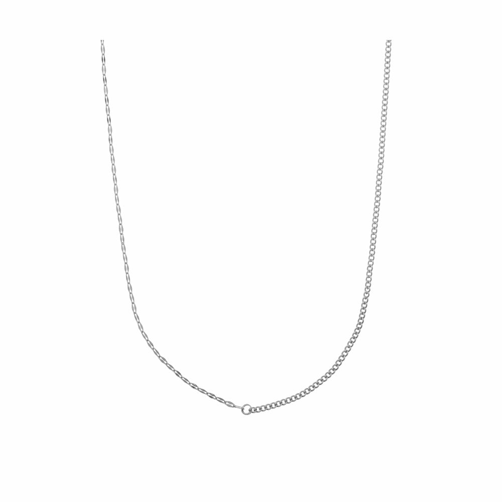 orelia Mixed Delicate Chain Necklace - Silver