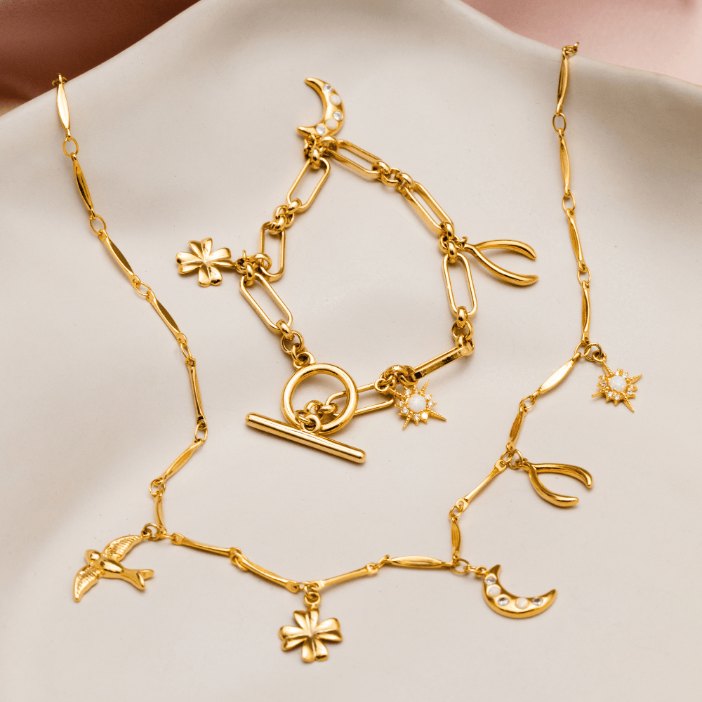 Orelia Mixed Lucky Charm Necklace