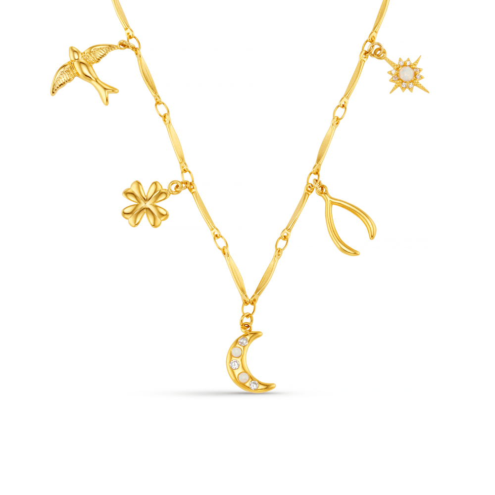 orelia Mixed Lucky Charm Necklace