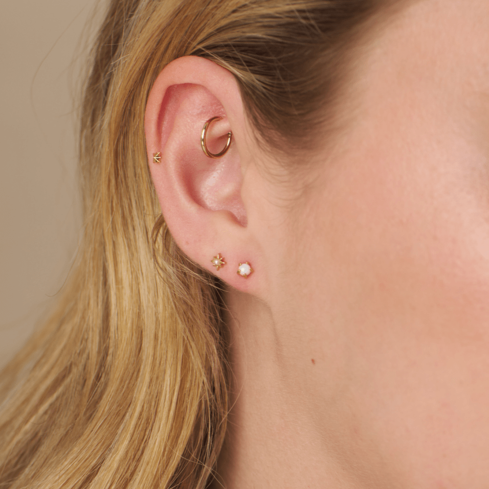 Orelia Mixed Pearl & Opal Stud Ear Pack