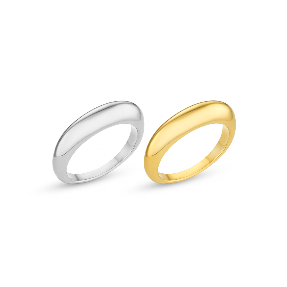 orelia Mixed Plate Domed Ring Pack