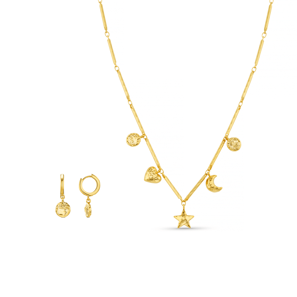 orelia Molten Charm Jewellery Set