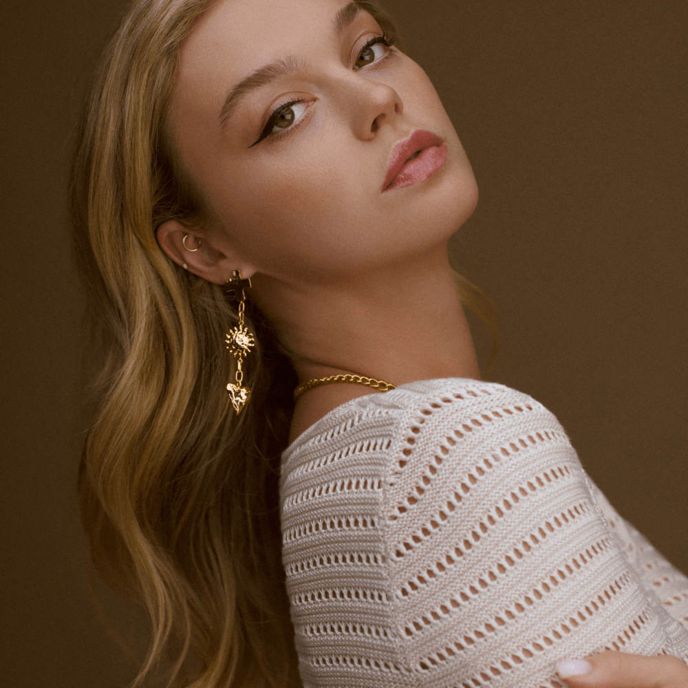 Orelia Molten Statement Charm Drop Earrings