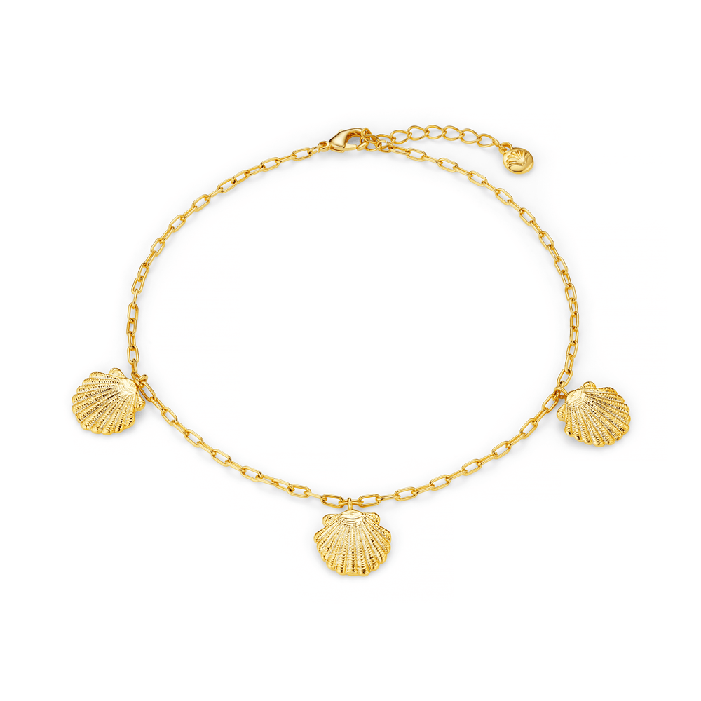 orelia Multi Shell Drop Anklet
