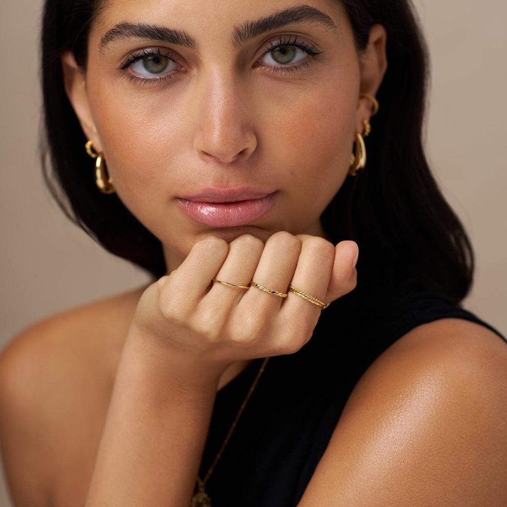 Orelia Multi Stack Ring Set - Gold