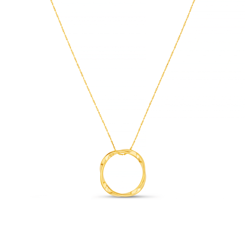 orelia Open Circle Mid Length Necklace - Gold
